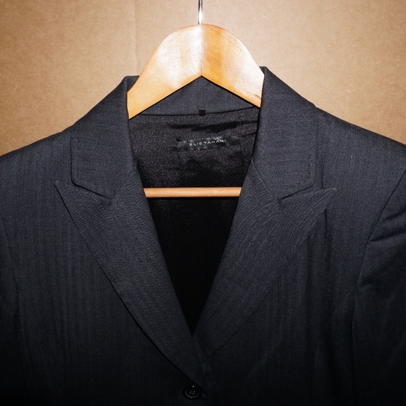 vintage gray gabardine blazer menswear jacket long - Picture 3 of 7